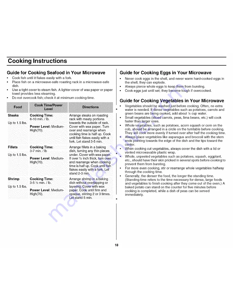 Amana AMC5101AAB Owner'S Manual Download Page 18