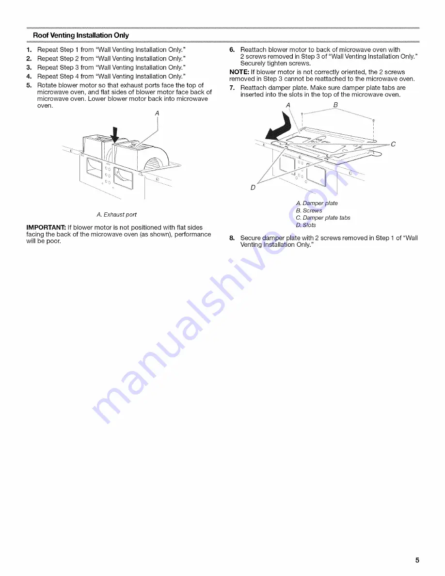 Amana AMV1150VAB3 Installation Instructions Manual Download Page 5