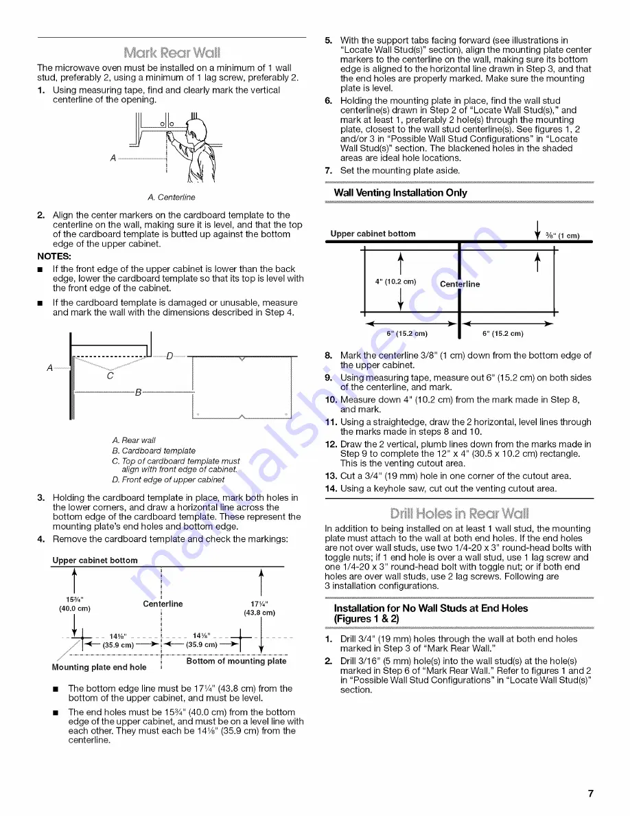 Amana AMV1150VAB3 Installation Instructions Manual Download Page 7