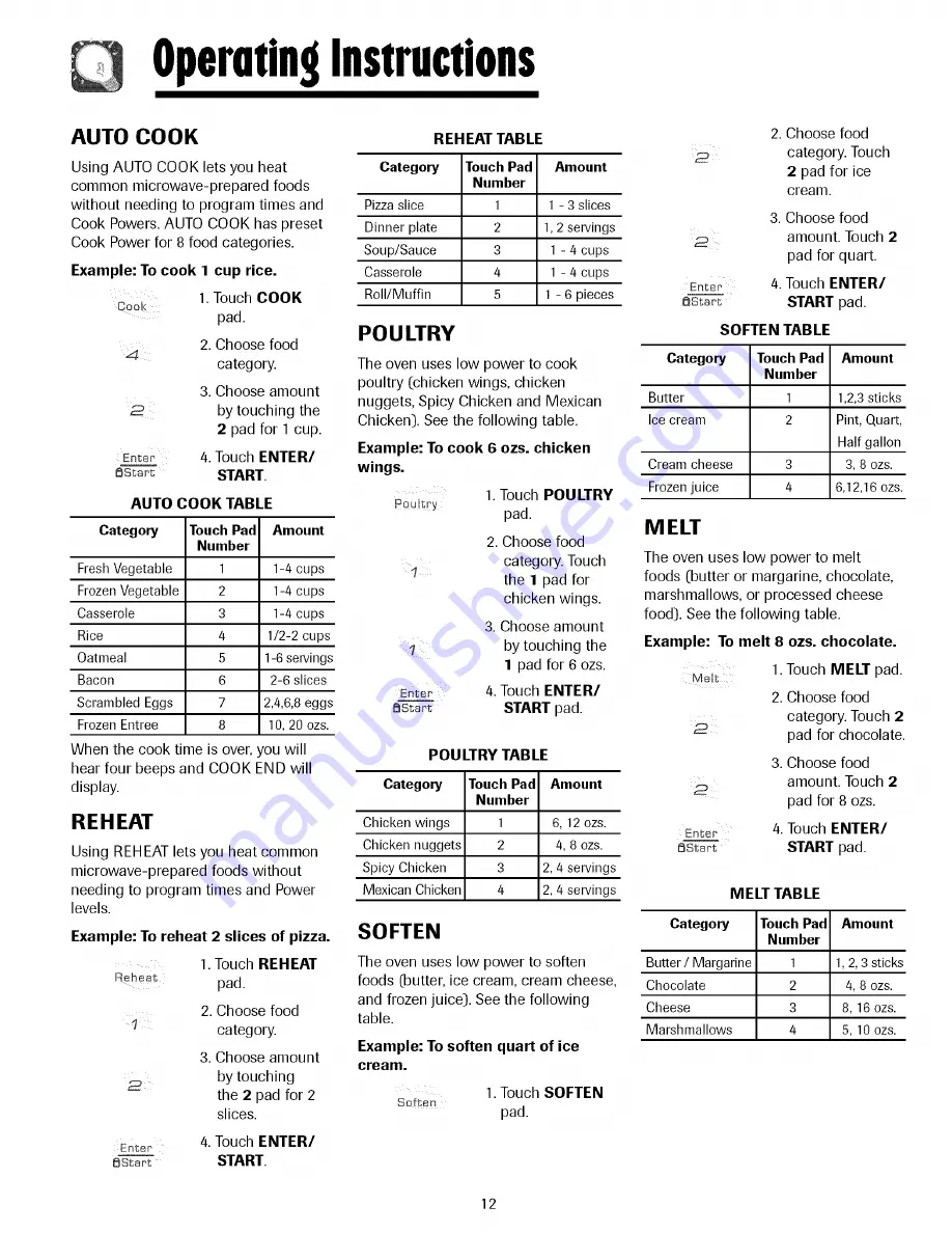 Amana AMV4204AA Use & Care Manual Download Page 12