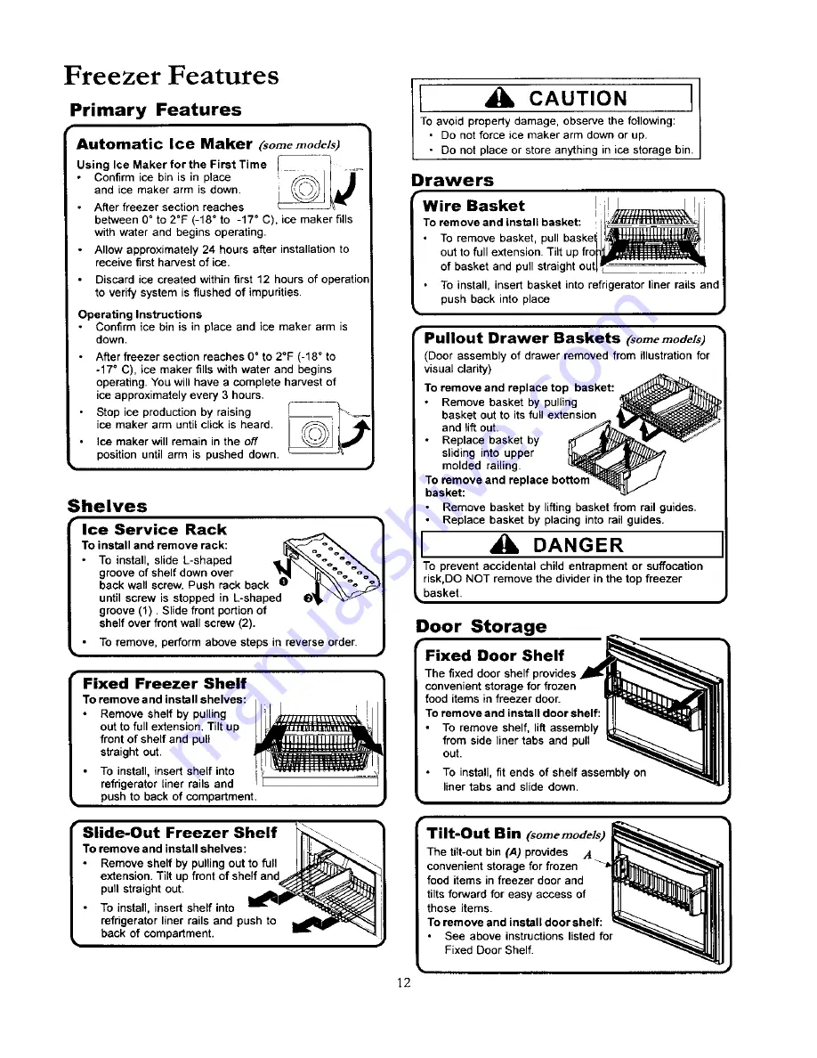 Amana ARB1917CW-PARB1917CW1 Owner'S Manual Download Page 12