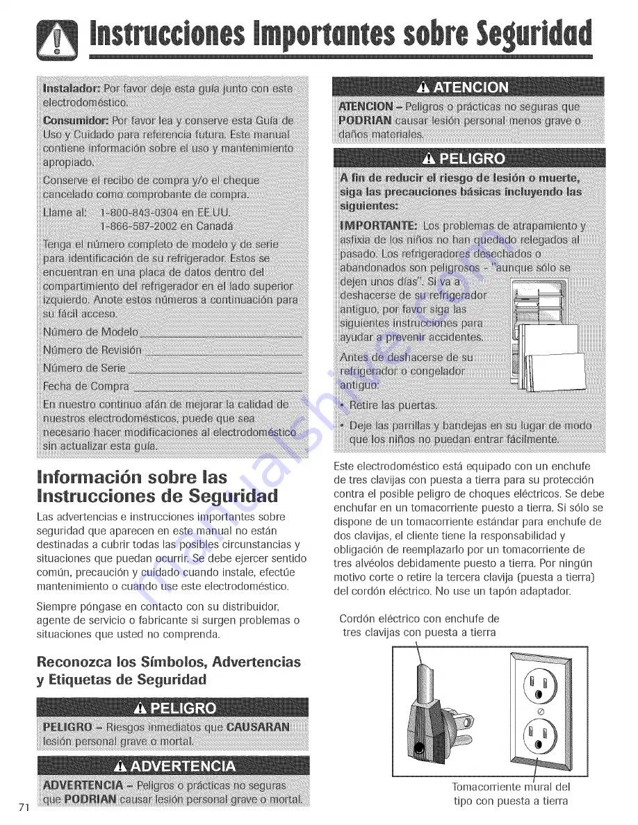 Amana ASD2324HEB Use & Care Manual Download Page 72