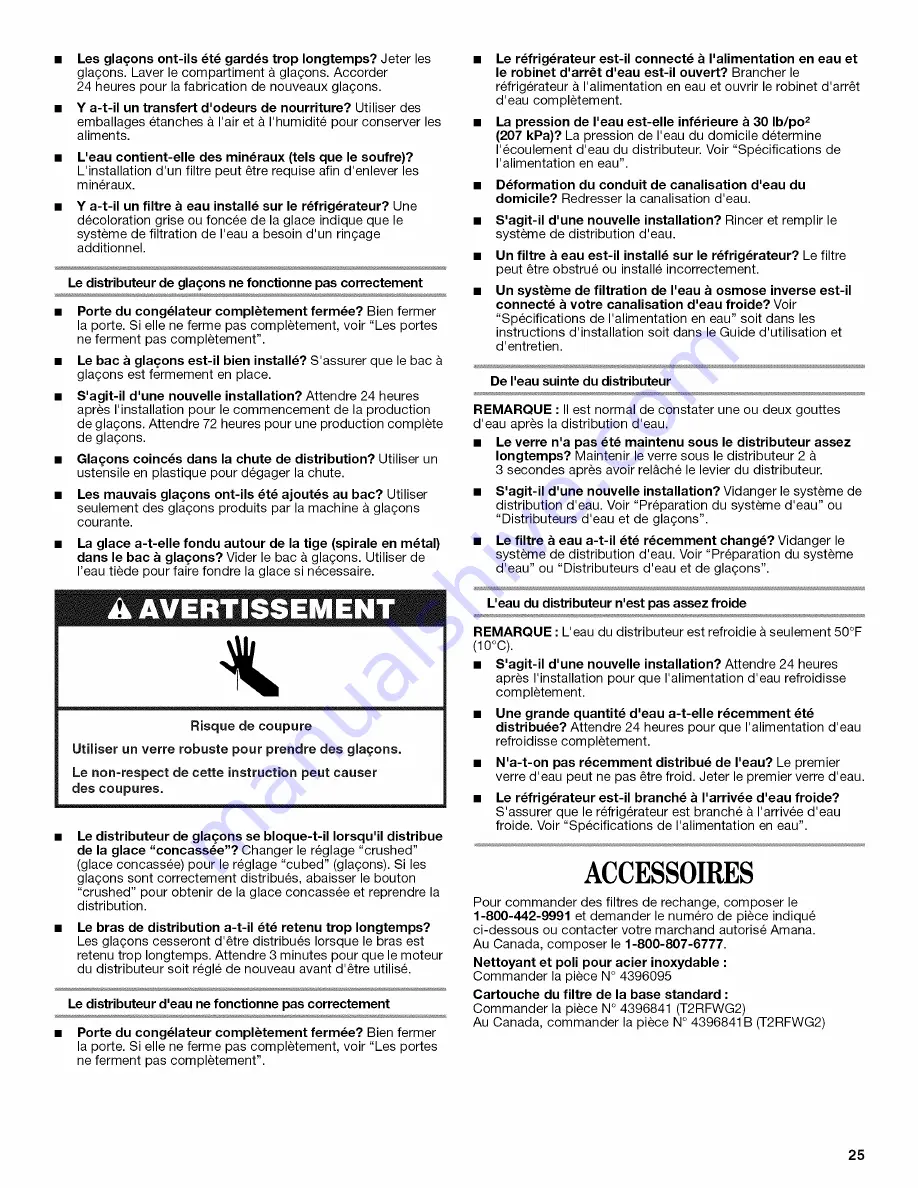 Amana ASD2522WRB00 User Instructions Download Page 25