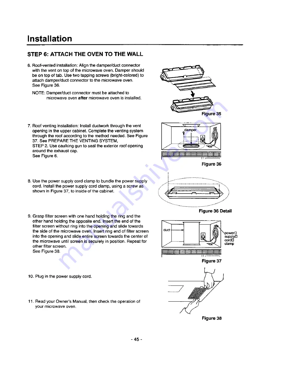 Amana MVH250E Owner'S Manual Download Page 45