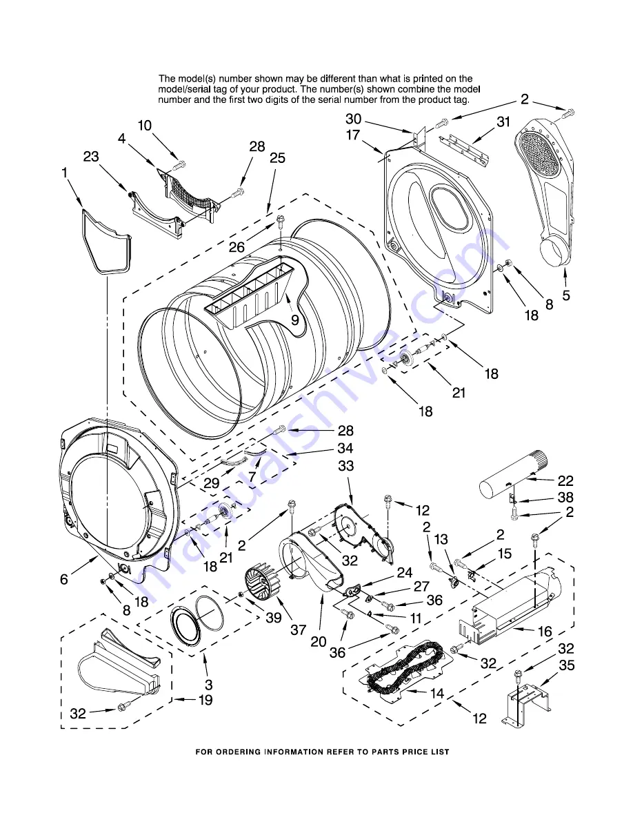 Amana NED7200TW10 Parts List Download Page 5