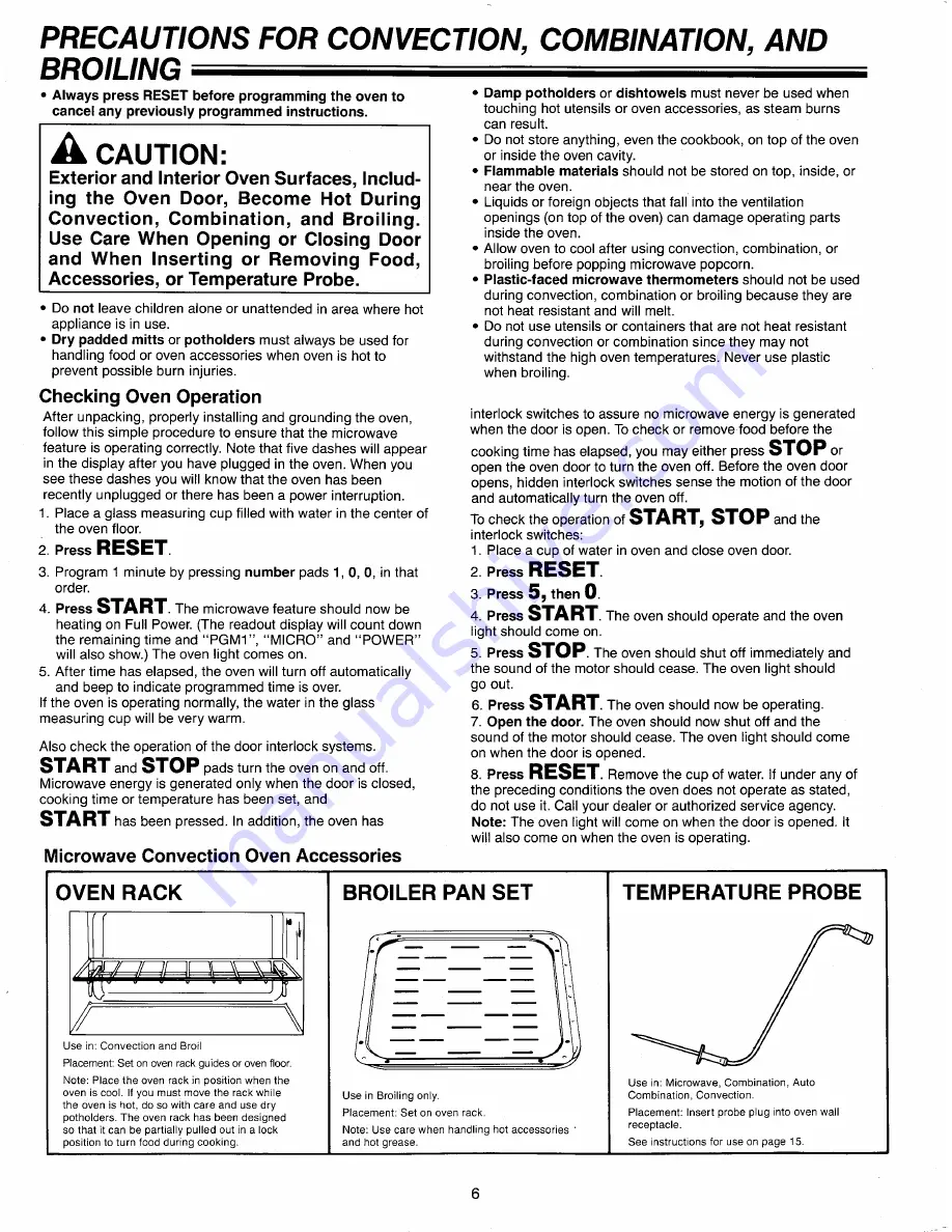 Amana Radarange Plus RMC 720A Use & Care Manual Download Page 5