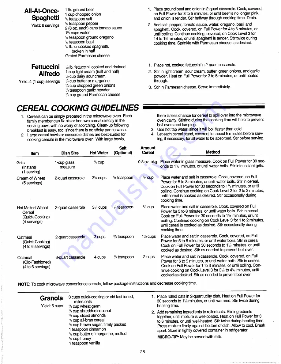 Amana RBG622T Use & Care Manual And Cooking Manual Download Page 28