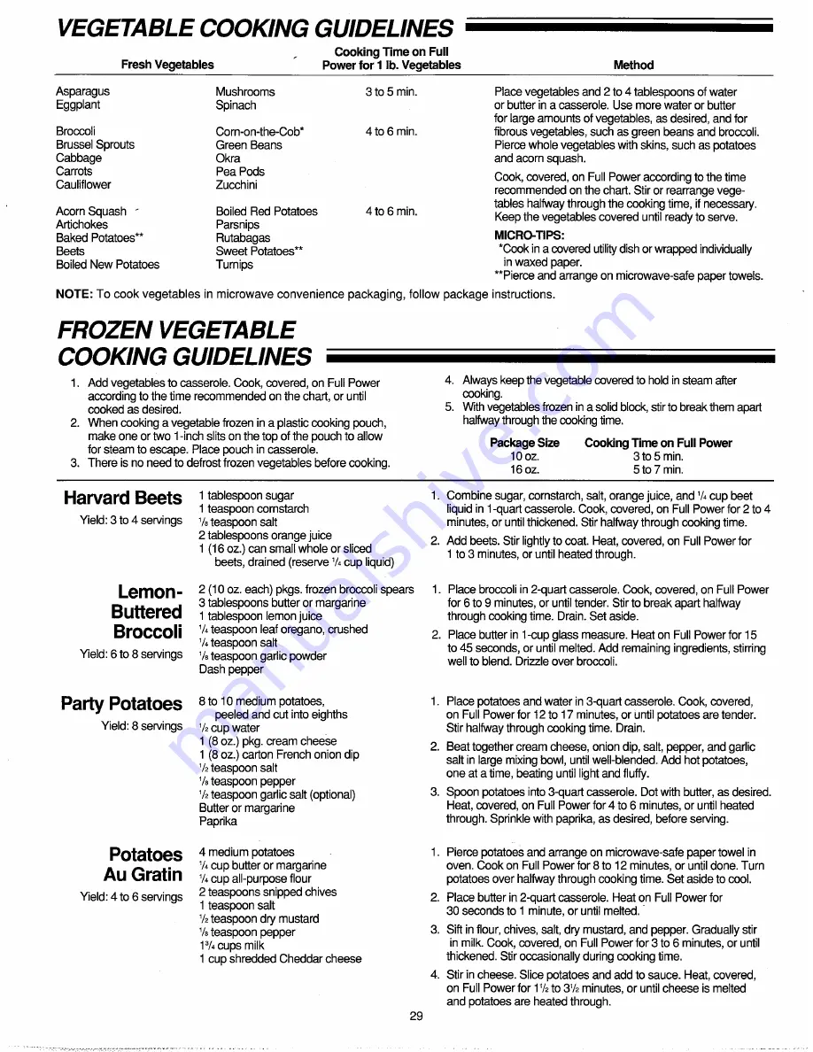 Amana RBG622T Use & Care Manual And Cooking Manual Download Page 29