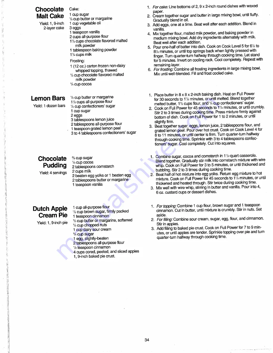 Amana RBG622T Use & Care Manual And Cooking Manual Download Page 34