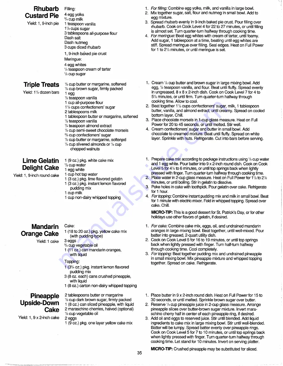 Amana RBG622T Use & Care Manual And Cooking Manual Download Page 35