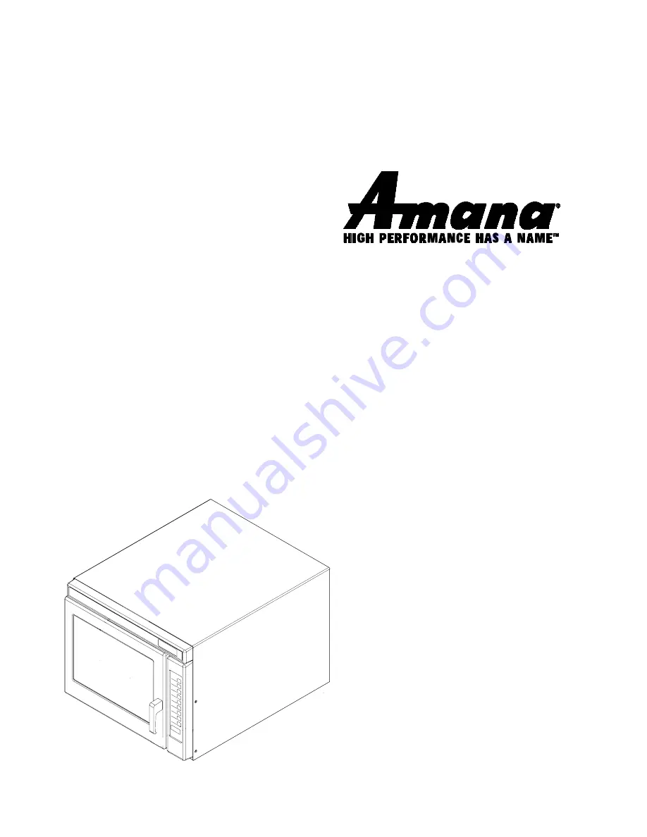 Amana RC17 Series Скачать руководство пользователя страница 1