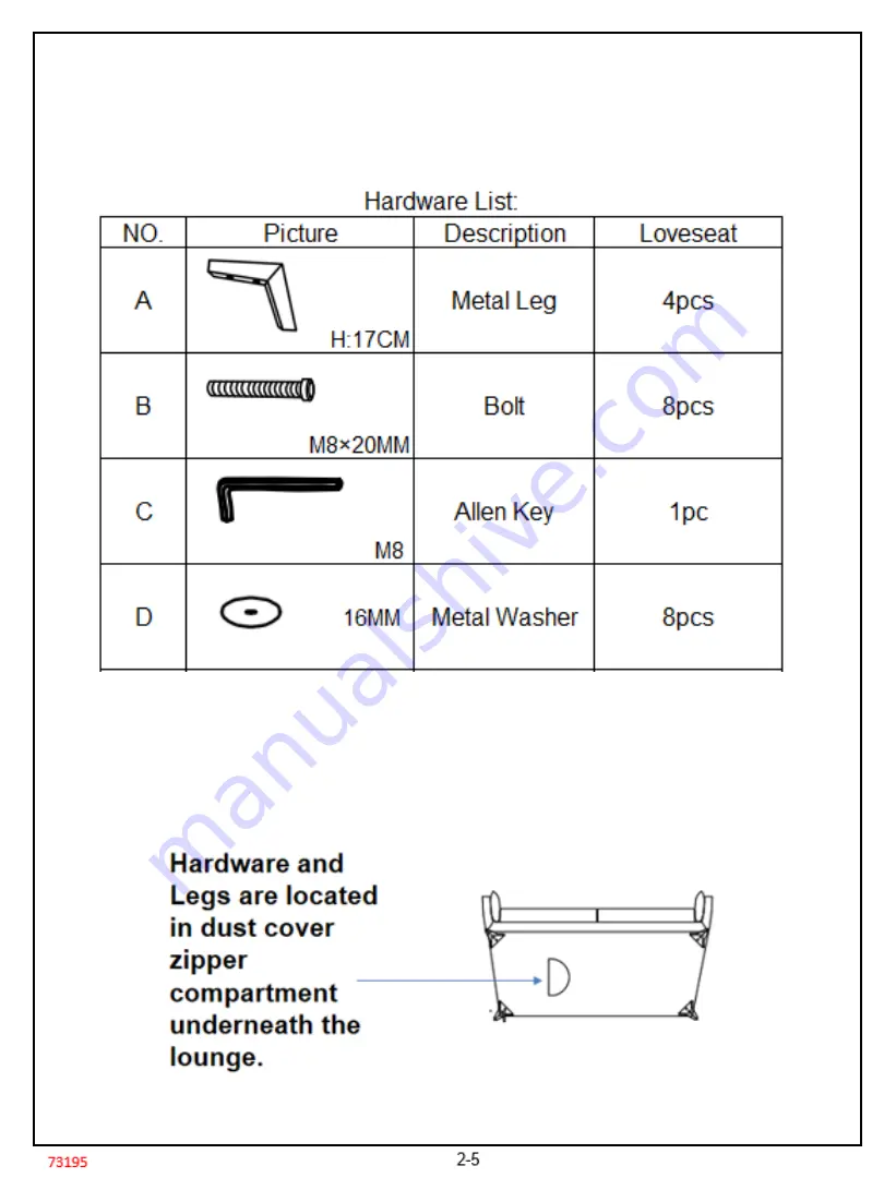 Amart Furniture CHLOE 73195 Скачать руководство пользователя страница 2