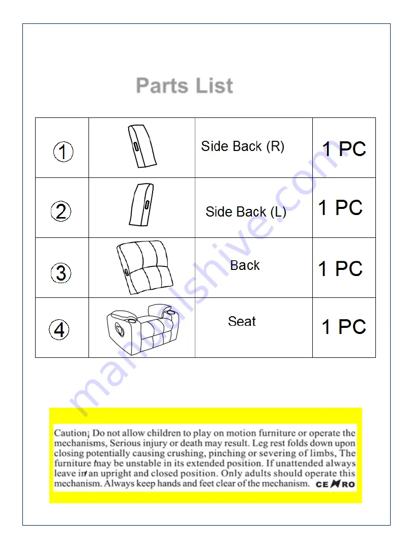 Amart Furniture KIPTON 69463 Assembly Instruction Manual Download Page 3