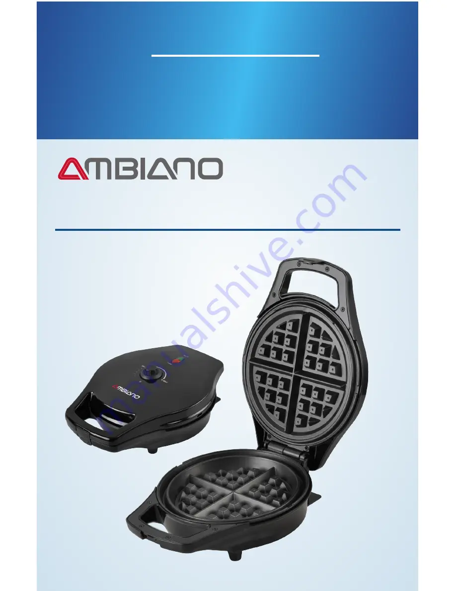 Ambiano BELGIAN WAFFLE MAKER Скачать руководство пользователя страница 1