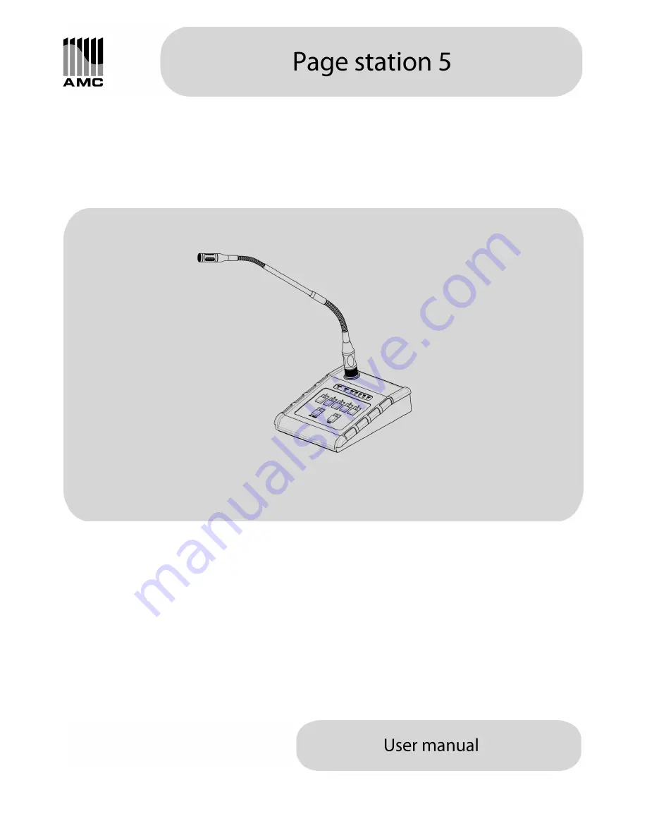 AMC Page station 5 Скачать руководство пользователя страница 1