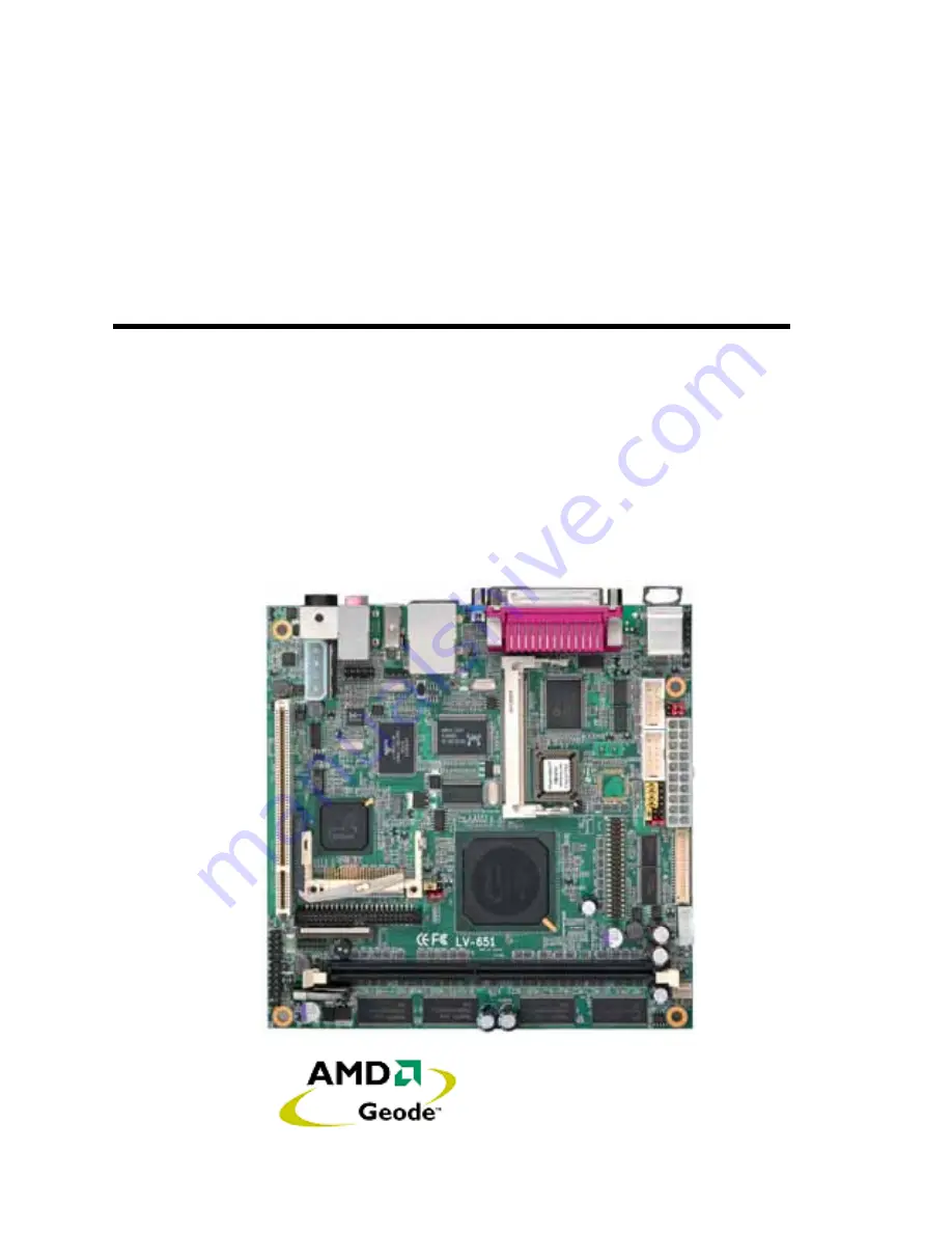 AMD Geode LV-651 User Manual Download Page 1