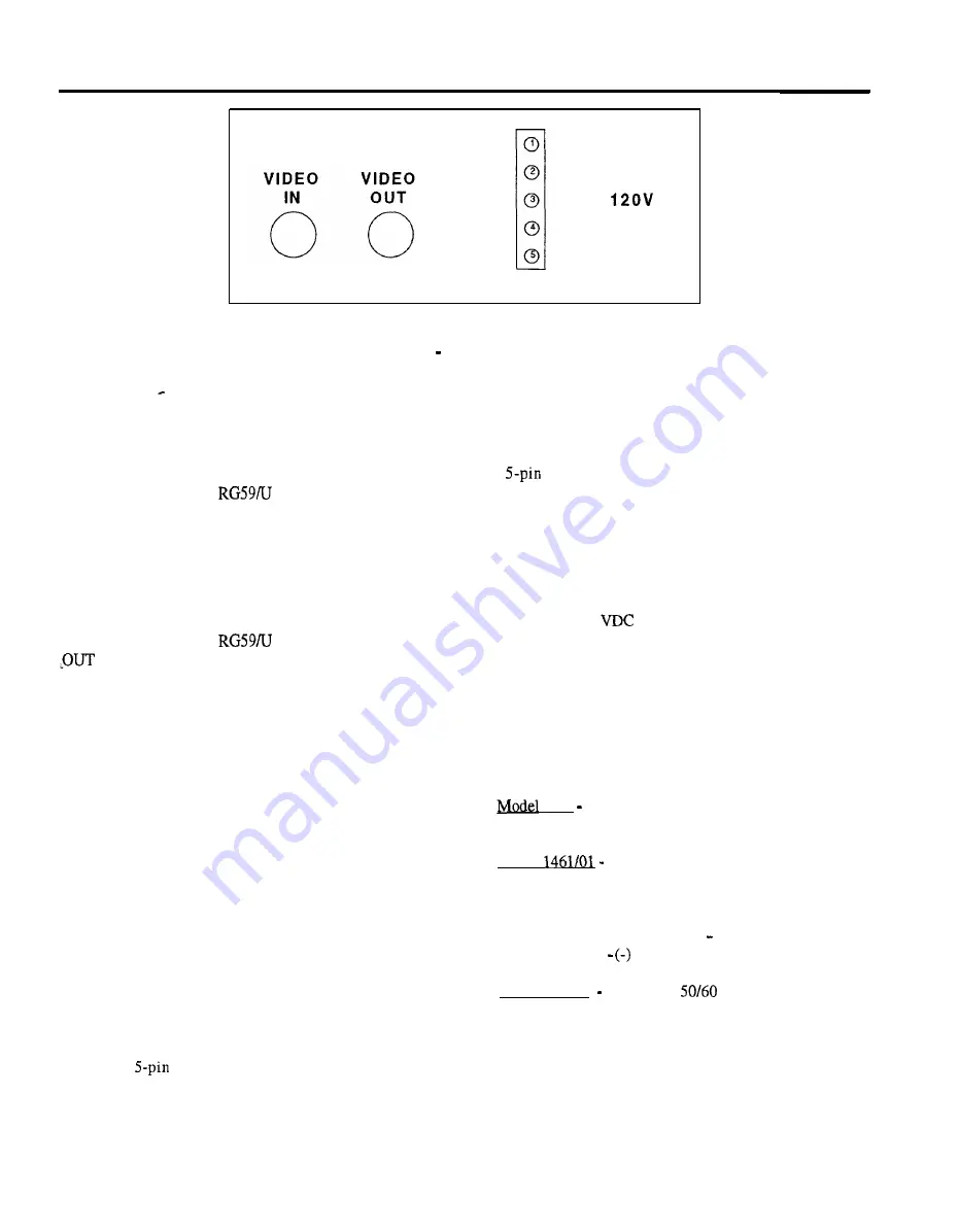 American Dynamics 1461 Installation And Operating Instructions Manual Download Page 6