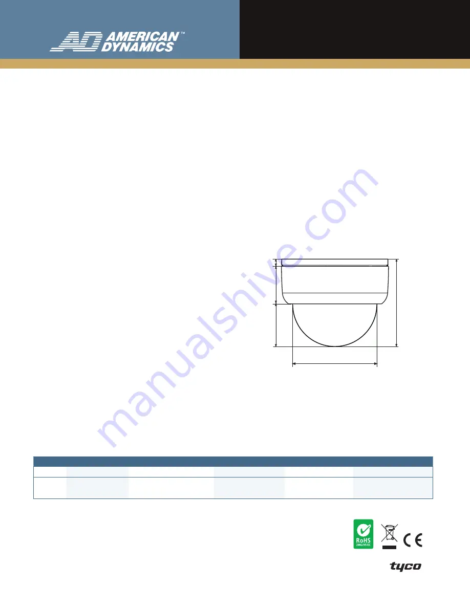 American Dynamics Discover Indoor Datasheet Download Page 2