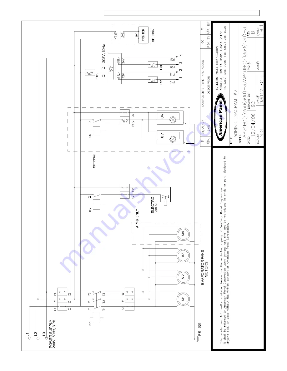 American Panel HurriChill AP24BC250-3 Скачать руководство пользователя страница 38