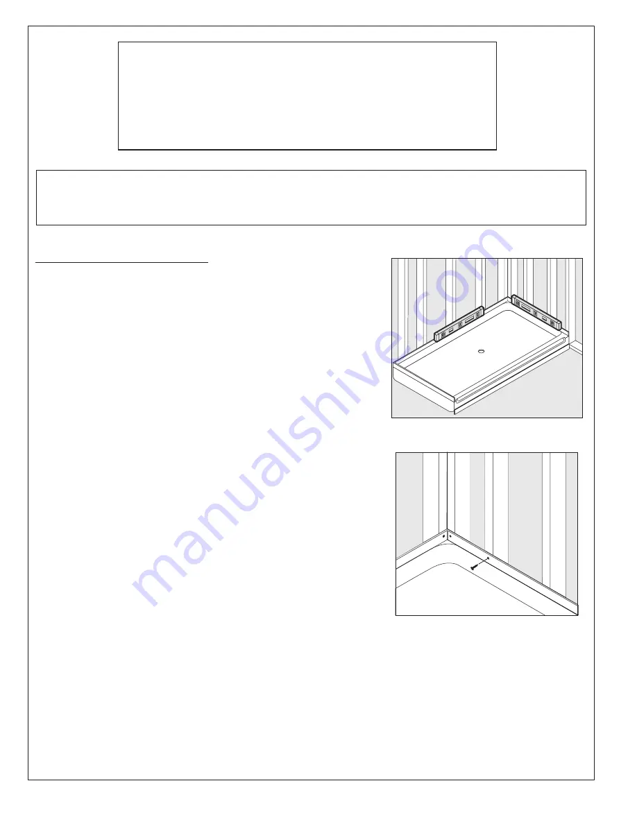 American Standard Acrylux Builder Series Shower Bases 3232Y1.ST.XXX Installation Instructions Download Page 2