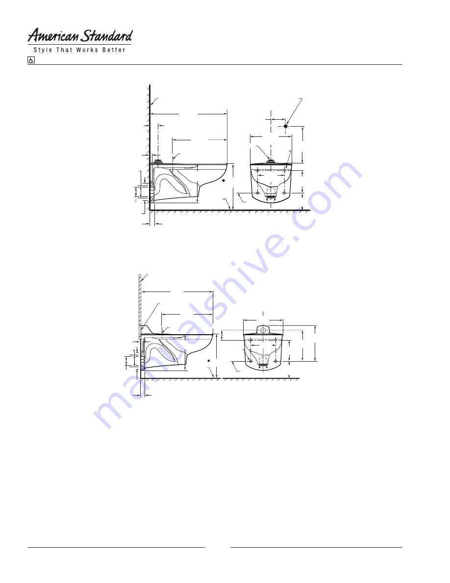 American Standard Afwall Flowise 3351.128 Скачать руководство пользователя страница 2