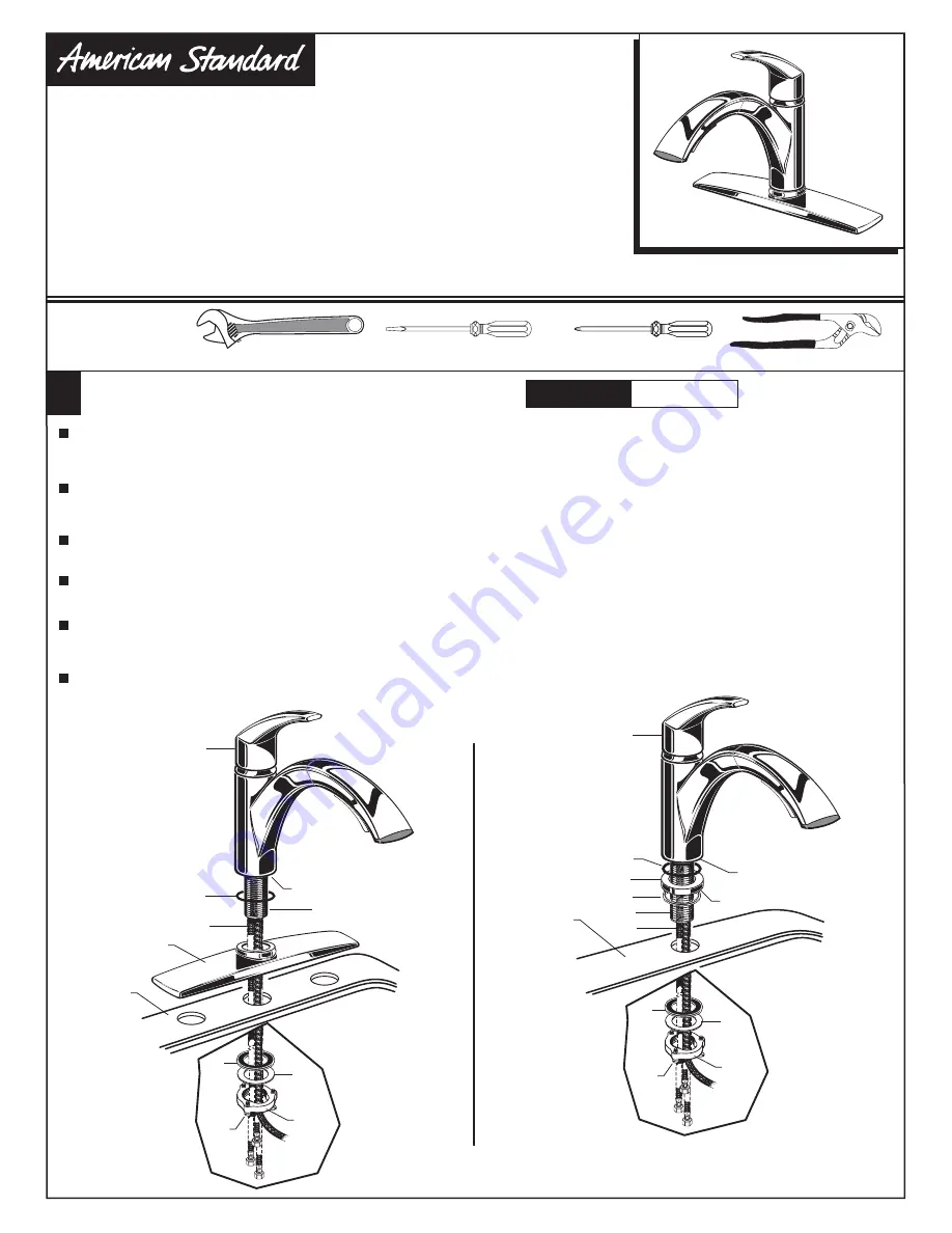 American Standard Arch 4101.100 Installation Instructions Download Page 1