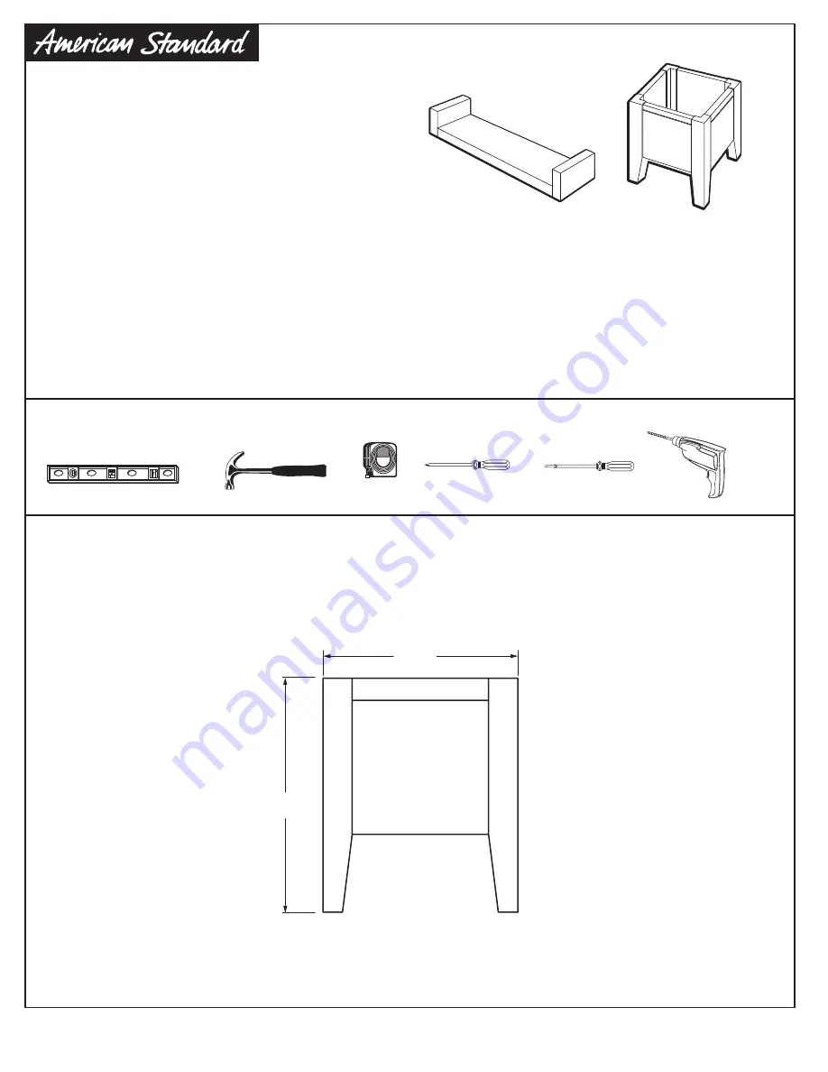 American Standard Cascada Floating Shelf 9438.100 Assembly And Installation Instructions Download Page 1