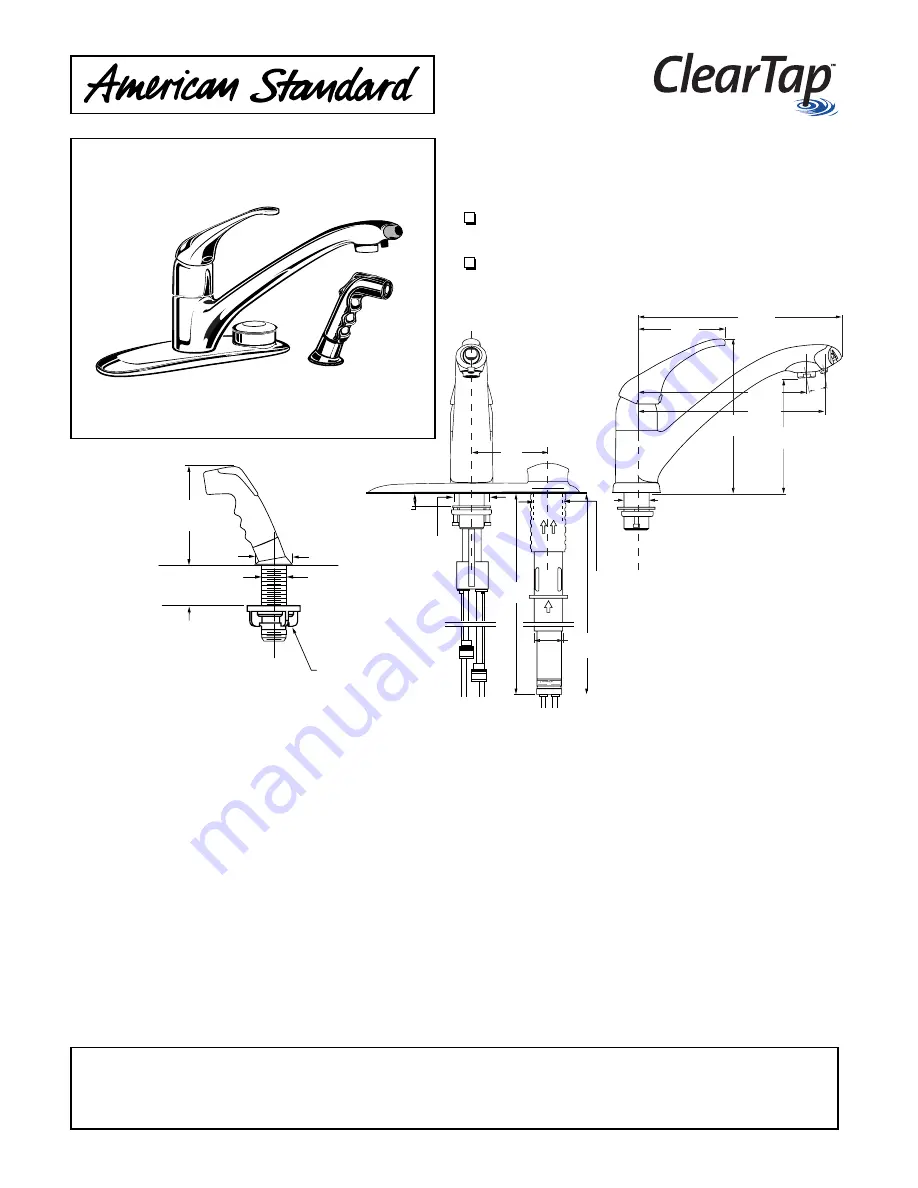 American Standard ClearTap 4665.000 Скачать руководство пользователя страница 1