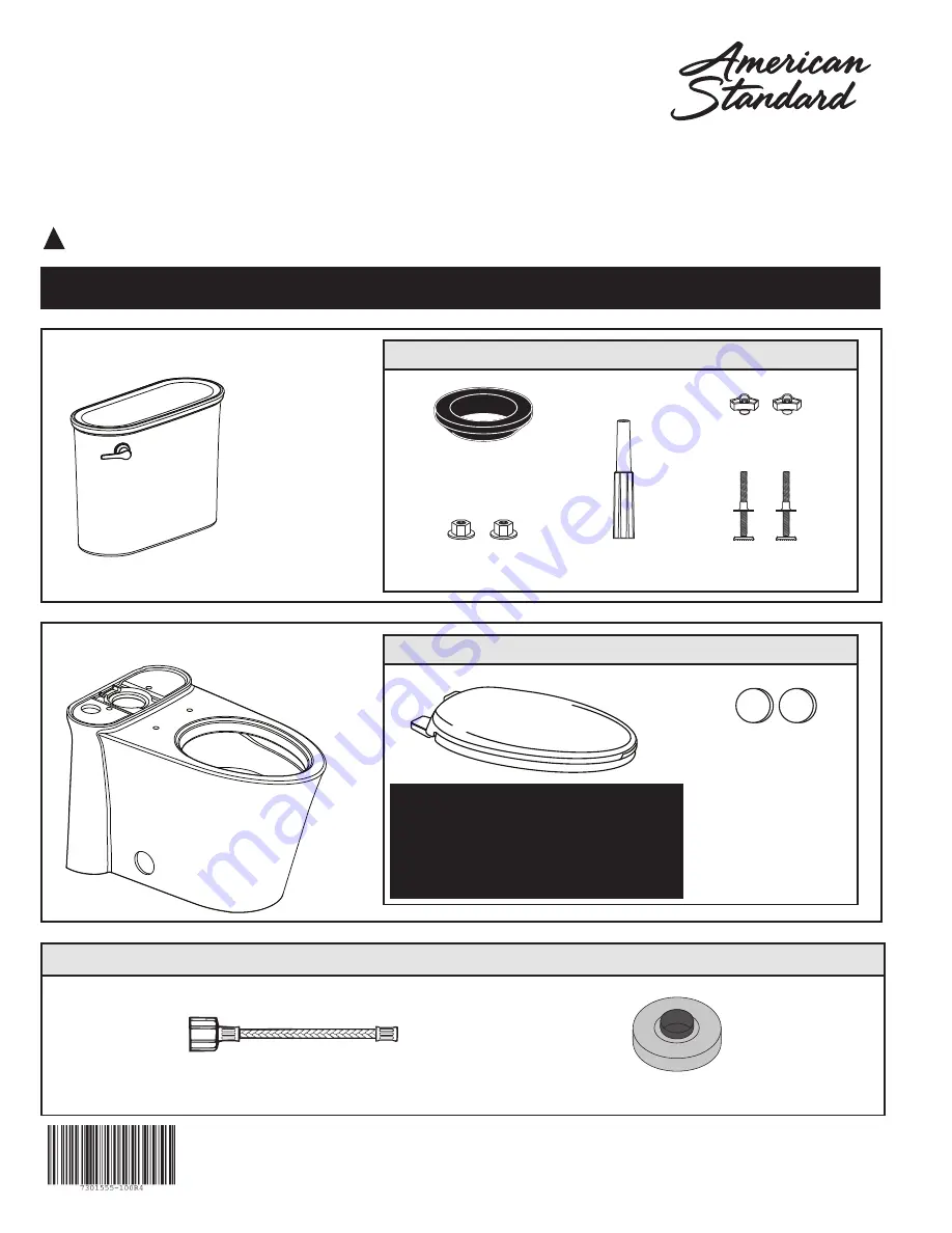 American Standard Right Height Elongated Toilet Triumph Cadet 3 Скачать руководство пользователя страница 1