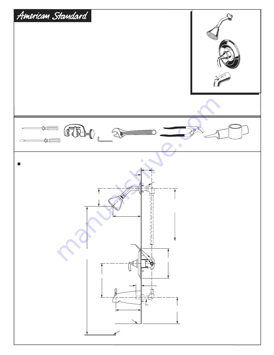 American Standard Tropic T038.50X Installation Instructions Download Page 1