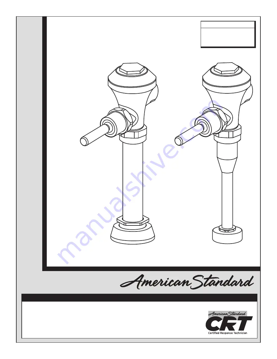 American Standard Ultima 6145 Series Скачать руководство пользователя страница 1