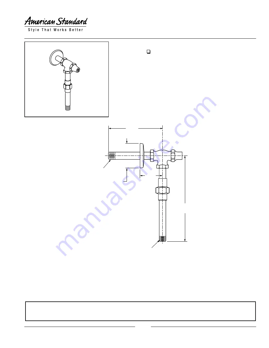 American Standard Wall Supply 7544.018 Скачать руководство пользователя страница 1