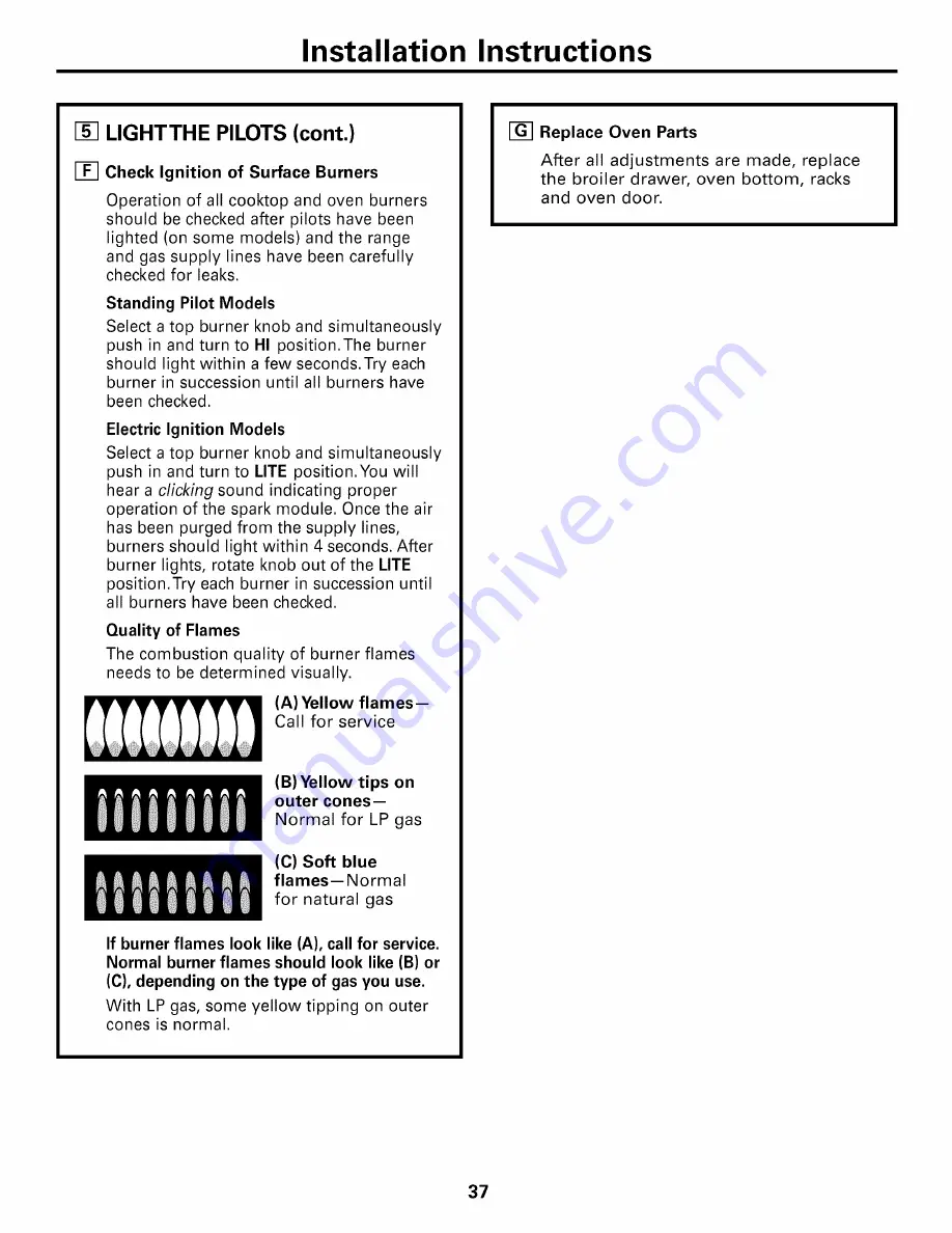 AMERICANA AGBS300 Owner'S Manual & Installation Instructions Download Page 85