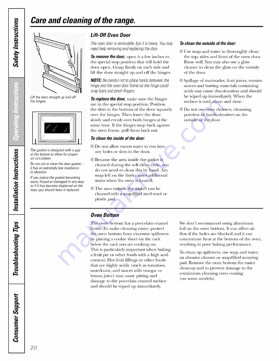 AMERICANA AGBS300 Owner'S Manual & Installation Instructions Download Page 116