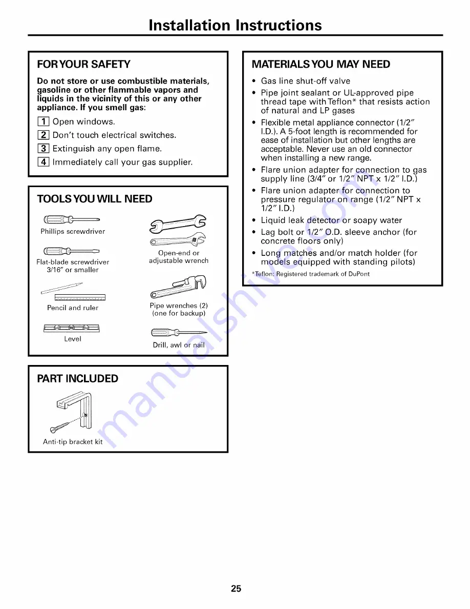 AMERICANA AGBS300 Owner'S Manual & Installation Instructions Download Page 121