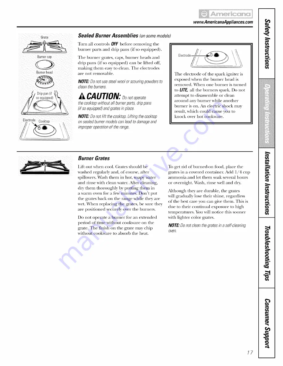 AMERICANA AGBS300 Owner'S Manual & Installation Instructions Download Page 161