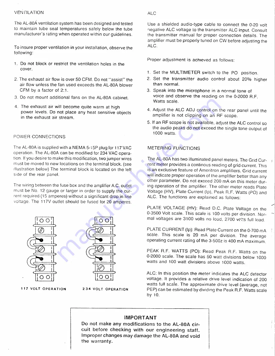 AMERITRON AL-80A Instruction Manual Download Page 2