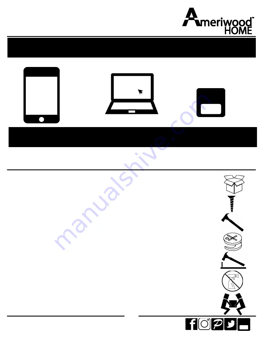 Ameriwood HOME 1125333WCOM Instruction Booklet Download Page 2