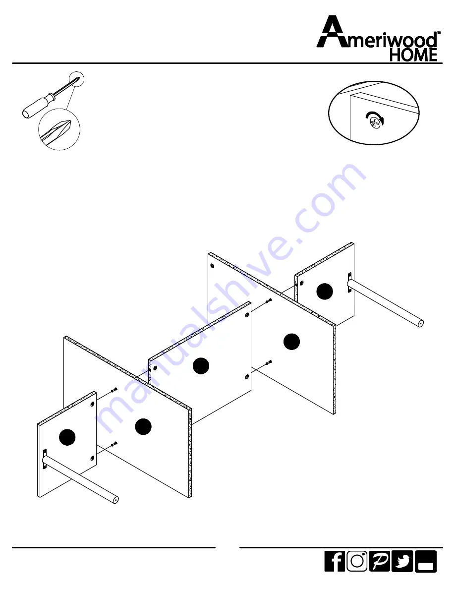 Ameriwood HOME 1125333WCOM Instruction Booklet Download Page 12