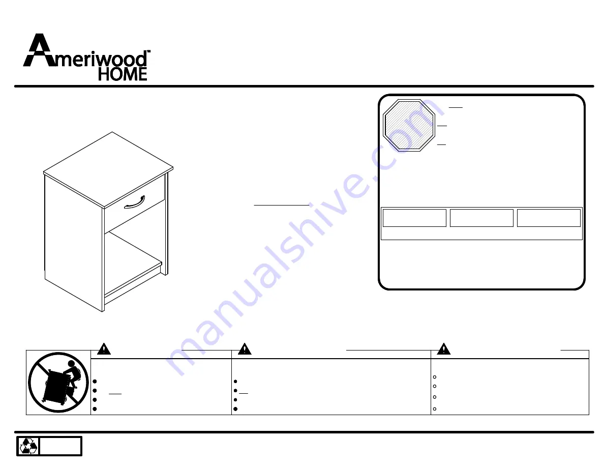 Ameriwood HOME 5497026COM Instruction Booklet Download Page 1