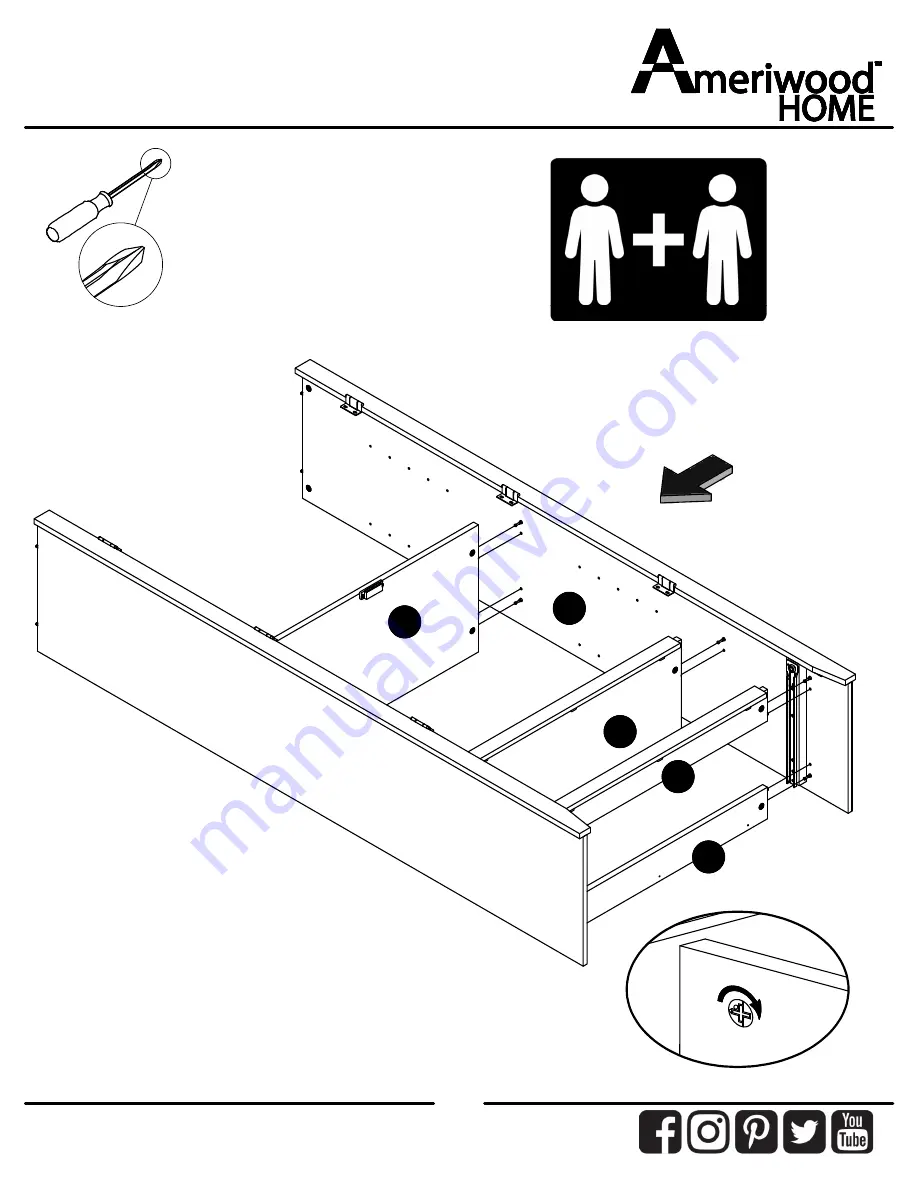 Ameriwood HOME 8473348EBL Скачать руководство пользователя страница 19