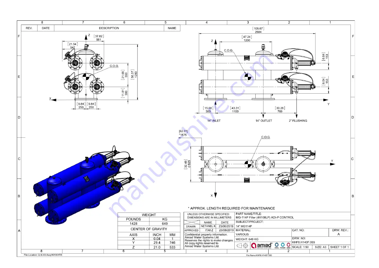 amiad Filtomat MG114 Скачать руководство пользователя страница 8