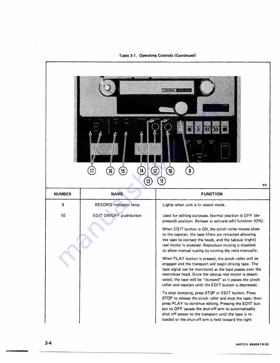 Ampex ATR-700 Operation And Maintenance Download Page 30