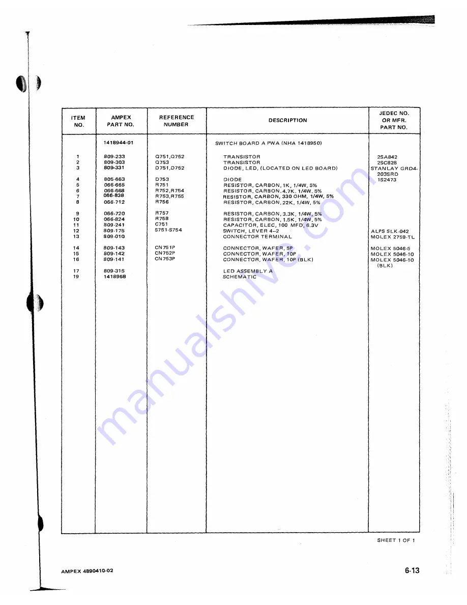 Ampex ATR-700 Operation And Maintenance Download Page 114