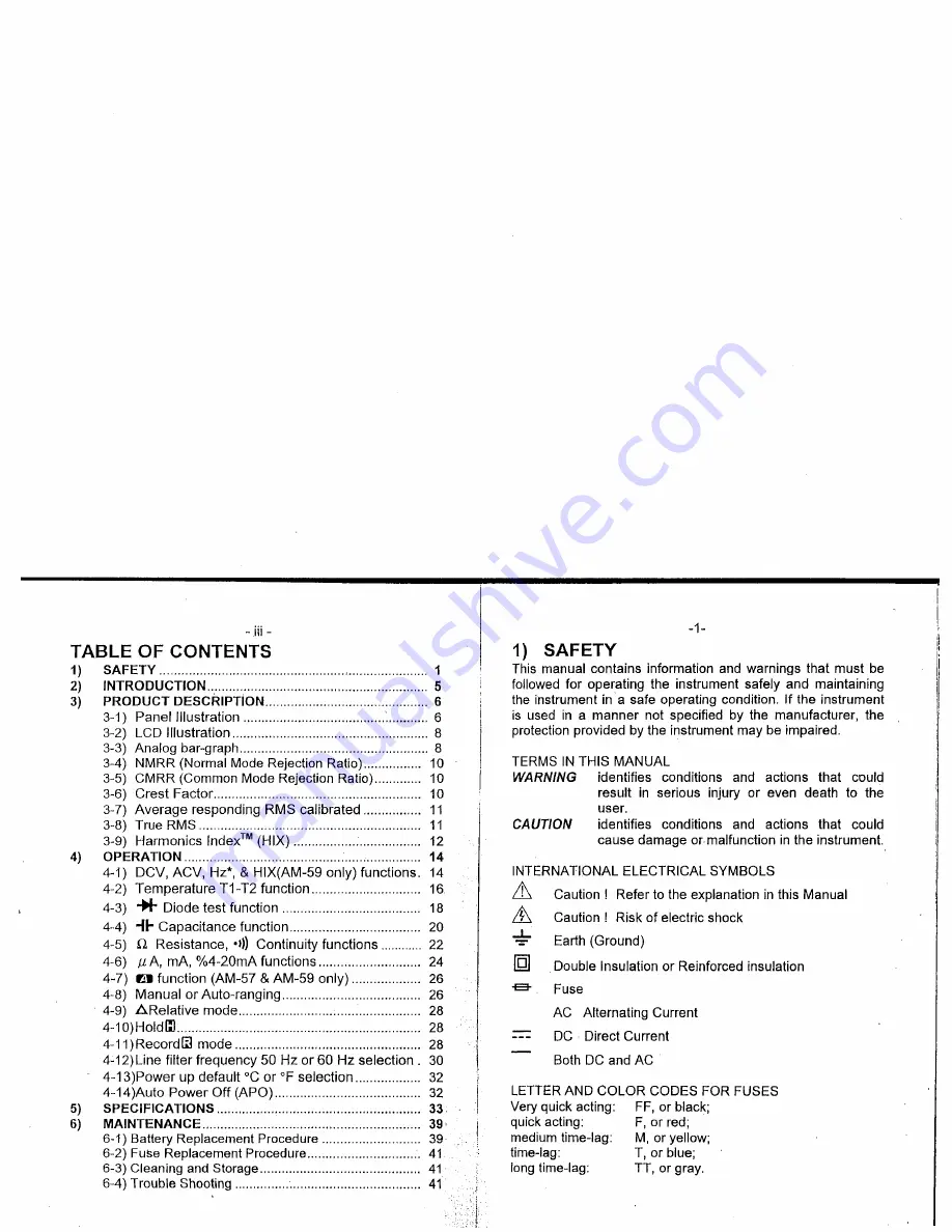 Amprobe AM-52 User Manual Download Page 3