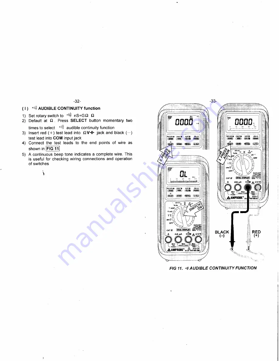 Amprobe AM90 User Manual Download Page 19