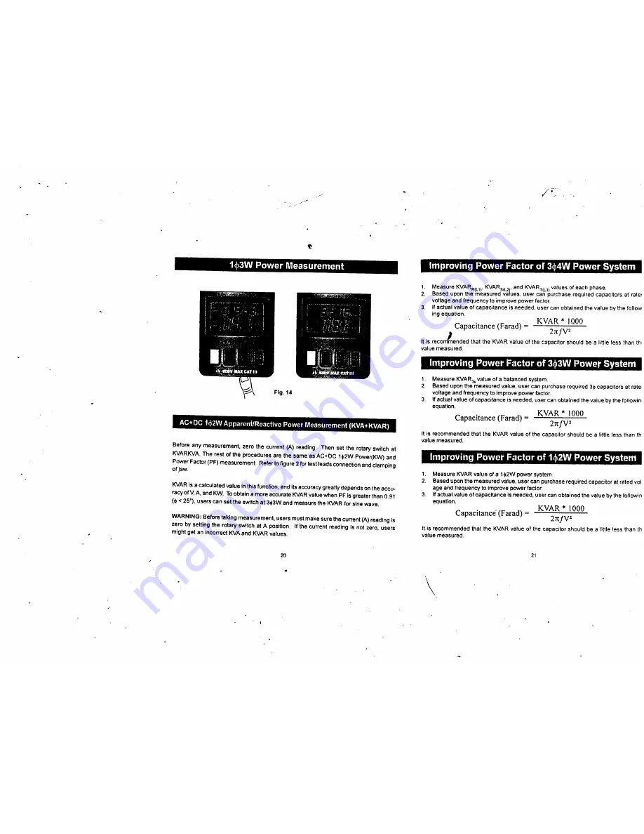 Amprobe KWC-2000 Operating Instructions Manual Download Page 11