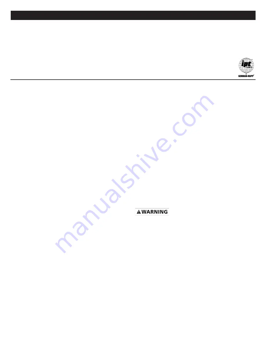 AMT IPT 2P5X Series Specifications Information And Repair Parts Manual Download Page 1