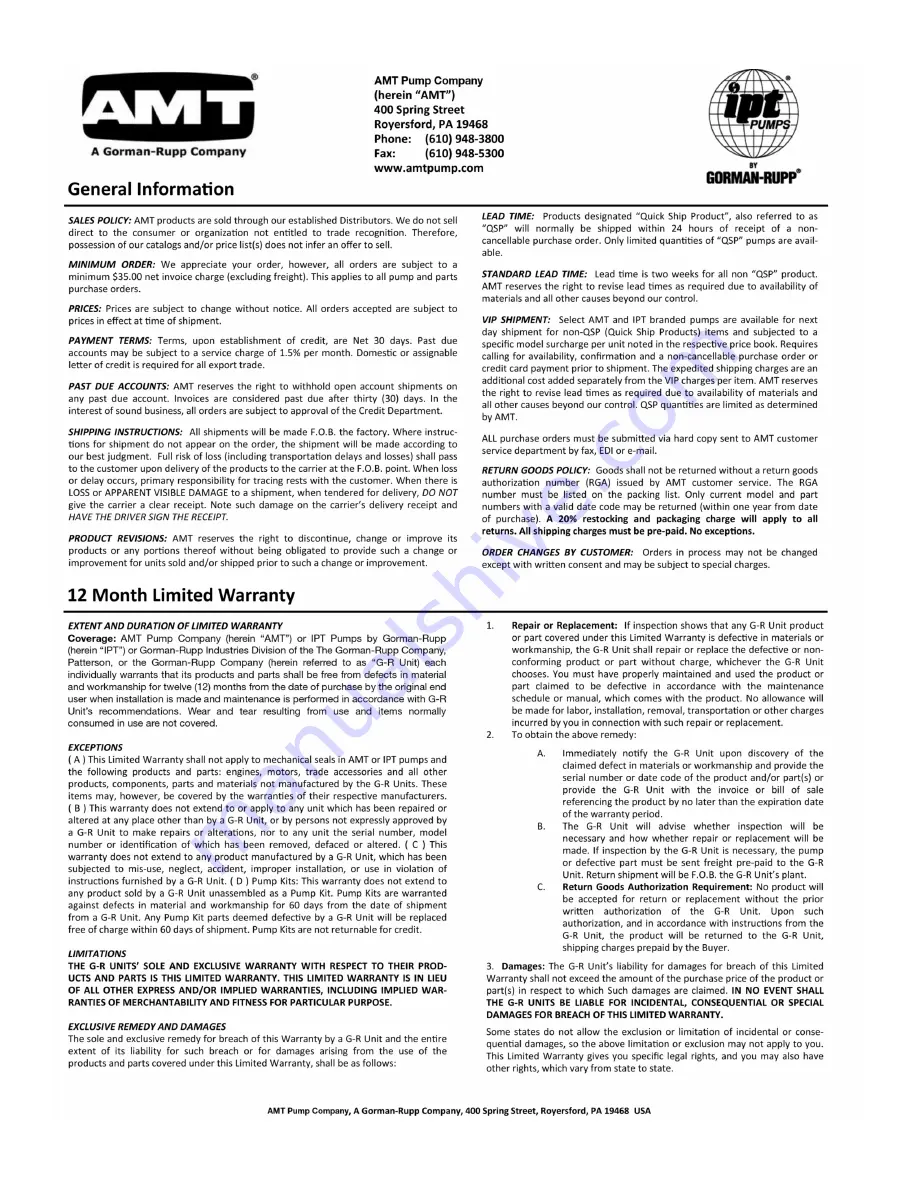 AMT IPT 2P5X Series Скачать руководство пользователя страница 11