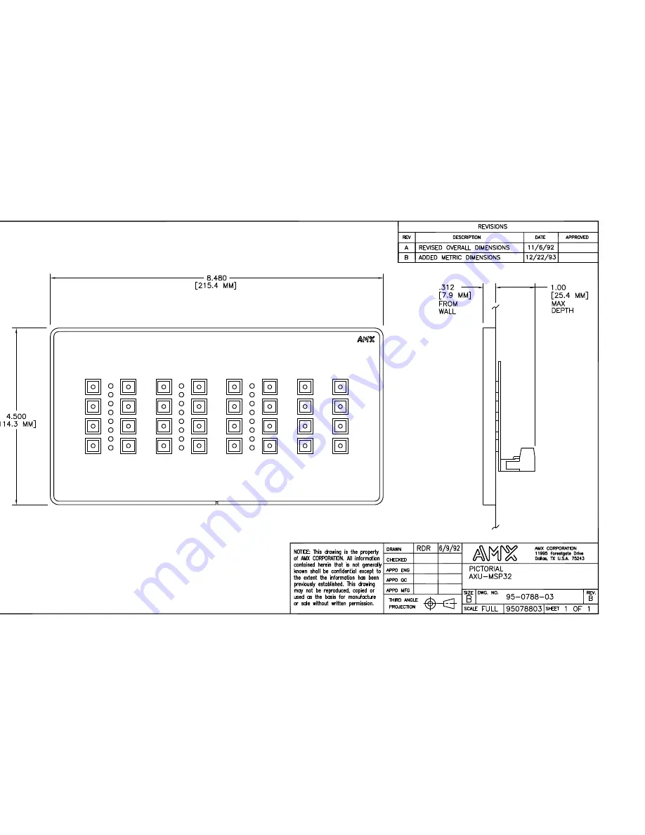 AMX AXU-MSP32 Schematic Diagram Download Page 1